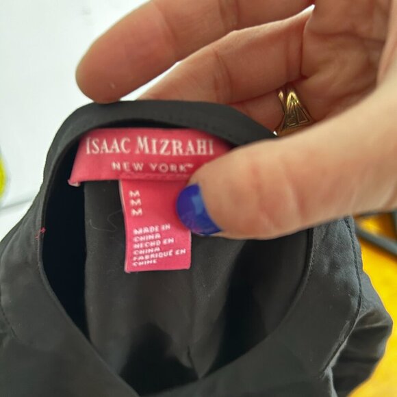 Isaac Mizrahi New York Cotton Poplin Side Tie Shirt Dress (Medium) - Picture 4 of 7